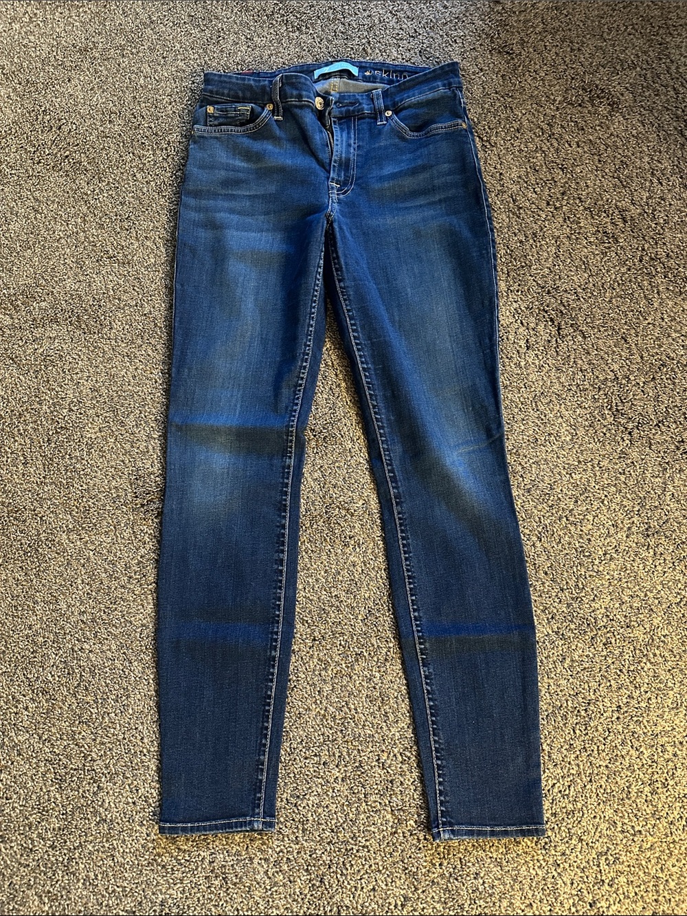 7 For All Mankind Dark Blue Skinny Jeans